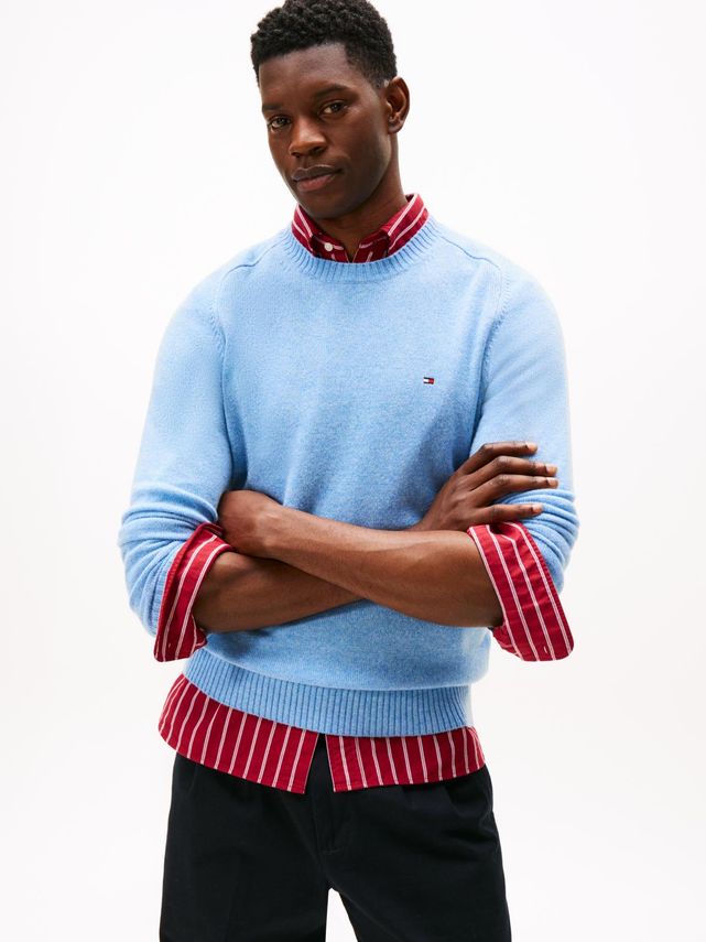 Lambswool Crew Neck fra Tommy Hilfiger - Fantastisk tilbud!