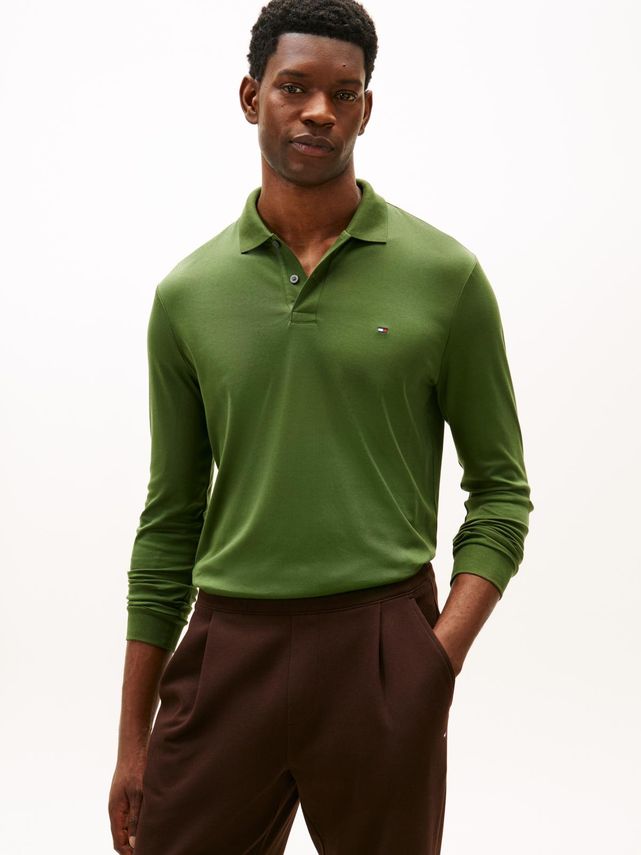 L S Liquid Cotton Reg Polo fra Tommy Hilfiger