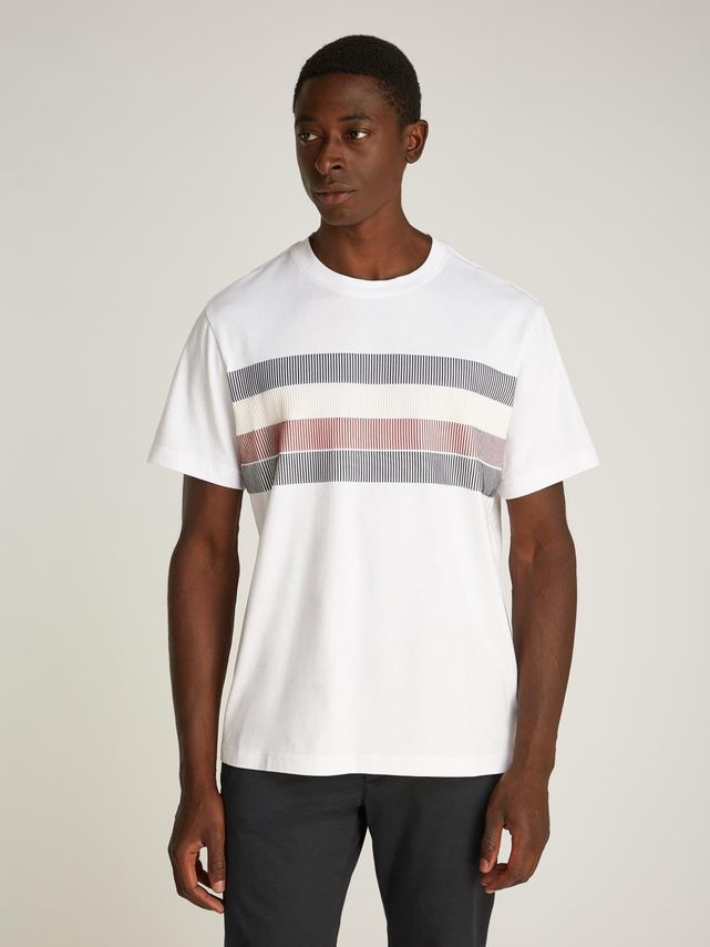 Tommy Hilfiger Shadow Global Stripe T-shirt på udsalg