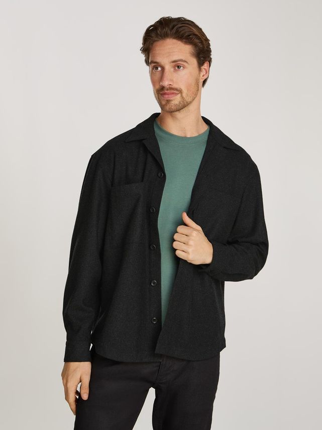 Wool Blend Overshirt fra Calvin Klein