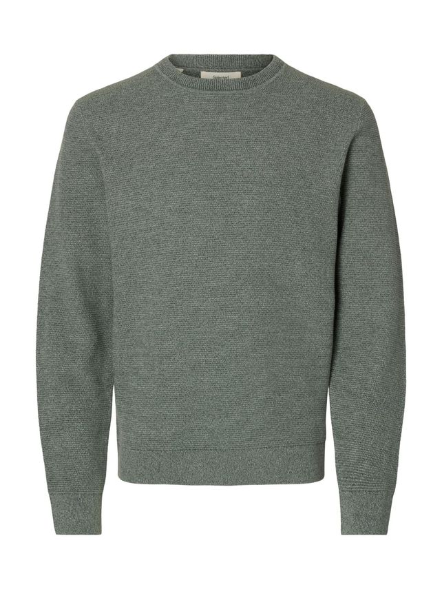 Slhross Ls Knit Structure Crew Neck fra Selected