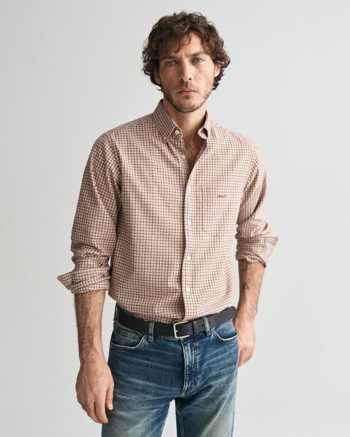 Reg Jaspe Tattersall Shirt fra Gant