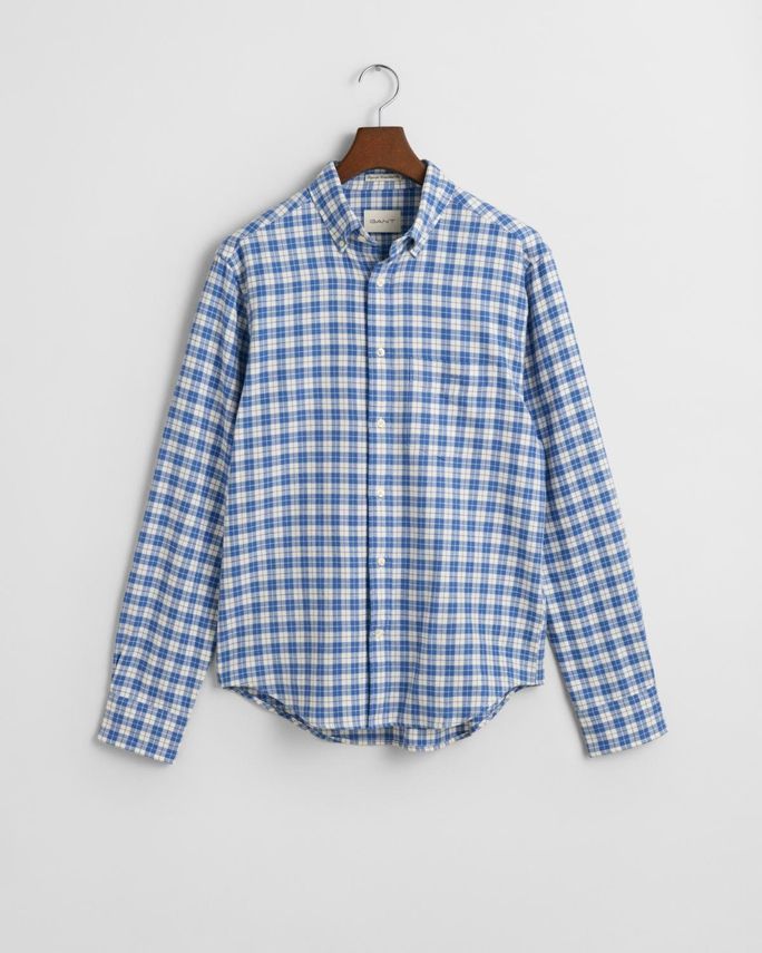 Gant Reg Flannel Check Skjorte - Fantastisk Tilbud!