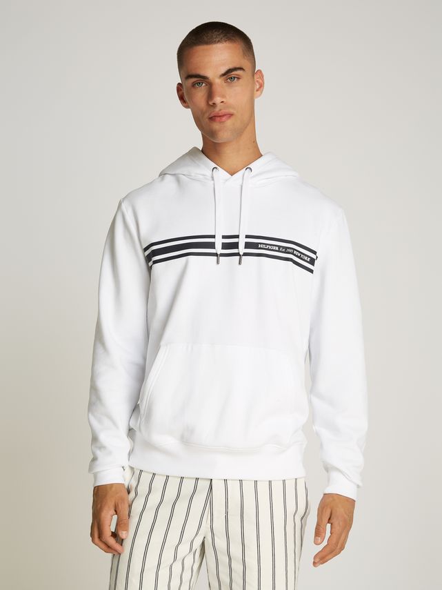 Central Chest Stripe Hoody fra Tommy Hilfiger