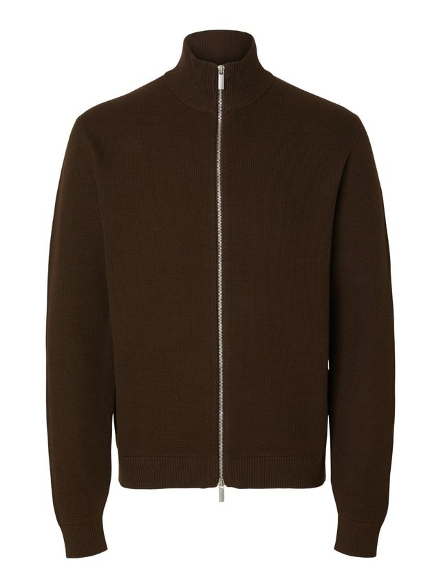 Slhdane Ls Knit Structure Full Zip fra Selected