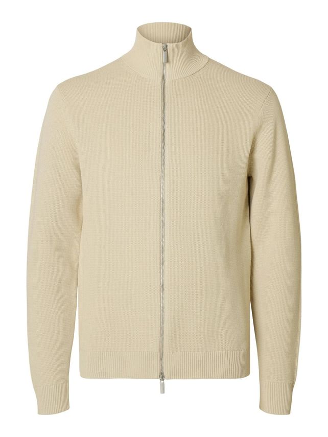 Slhdane Ls Knit Structure Full Zip fra Selected