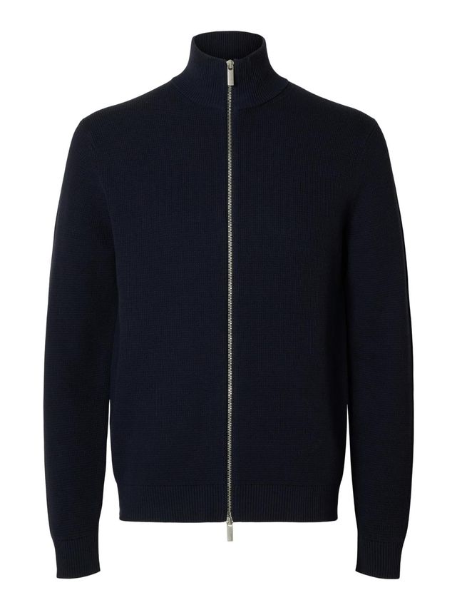 Slhdane Ls Knit Structure Full Zip fra Selected