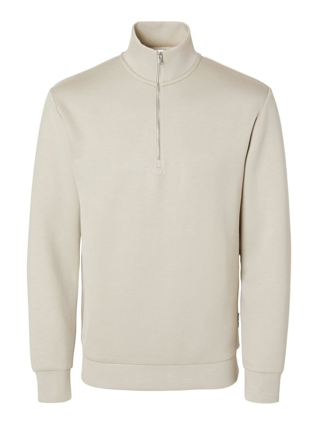 Slhemanuel Soft Zip High Neck Sweat fra Selected