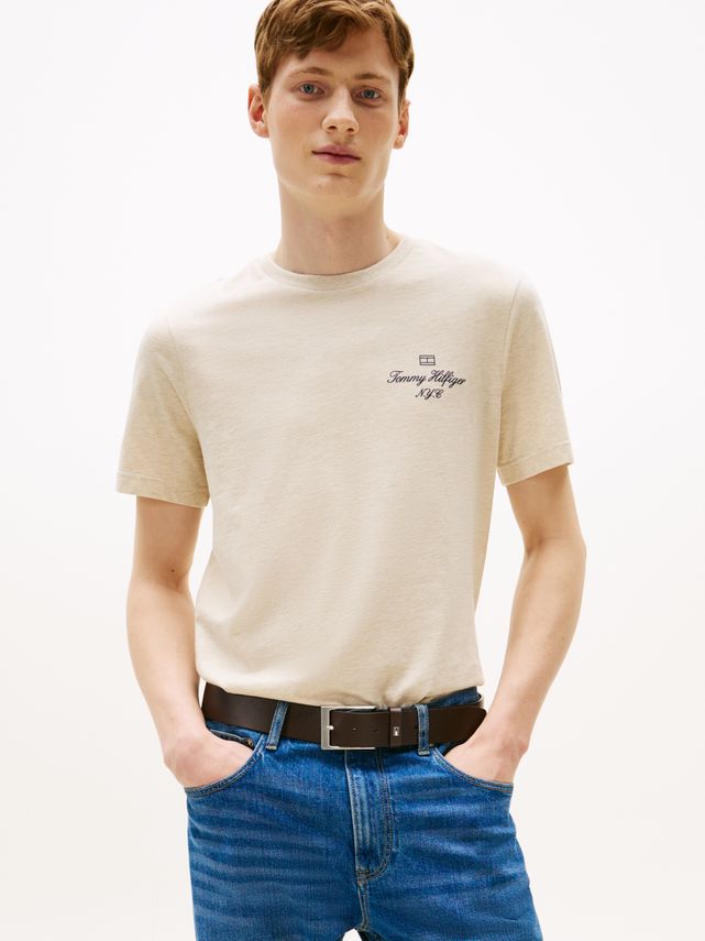 Outline Flag Script Tee fra Tommy Hilfiger