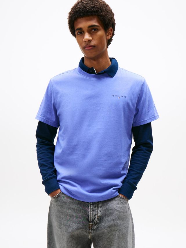 Tommy Jeans Tjm Slim Linear Chest Tee - Eksklusivt Tilbud!