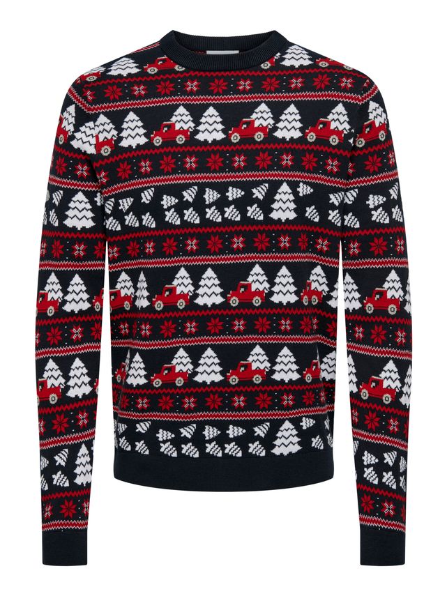 Onsxmas Reg 5 Jaq Crew Strik - Fantastisk tilbud!