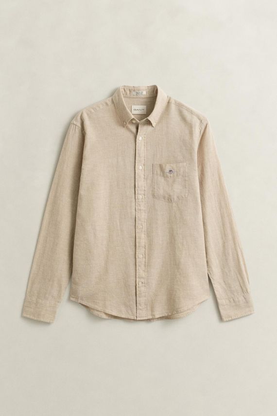 Reg Cotton Linen Shirt fra Gant