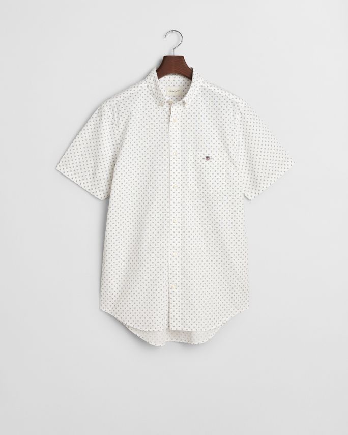 Reg Micro Print Ss Shirt fra Gant