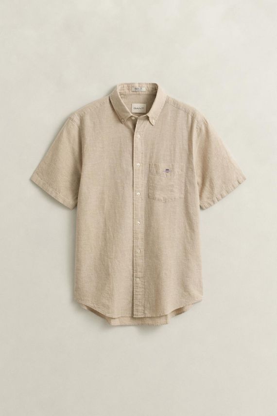 Reg Cotton Linen Ss Shirt fra Gant