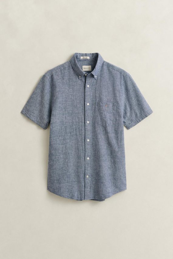 Reg Cotton Linen Ss Shirt fra Gant