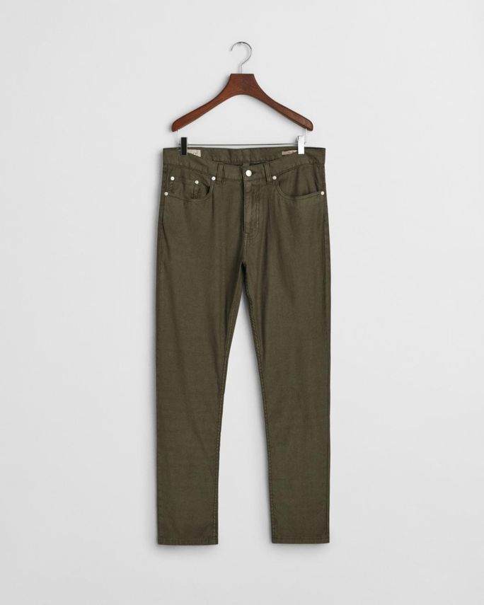 Slim Cot Linen Jeans fra Gant