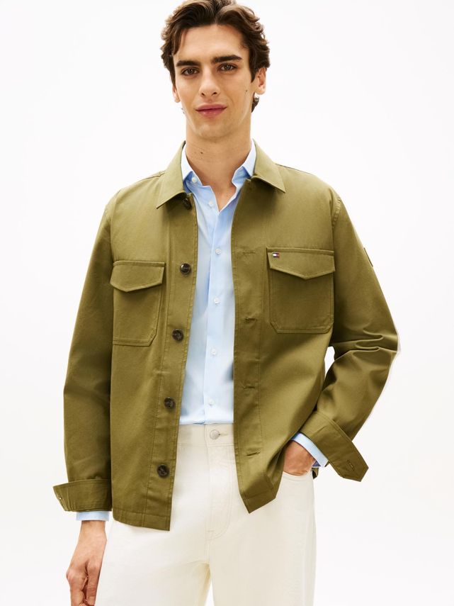 Cotton Nylon Shirt Jacket fra Tommy Hilfiger