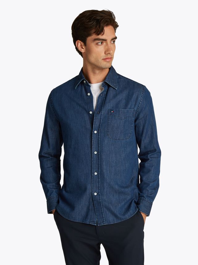 Lightweight Denim Rf Shirt fra Tommy Hilfiger