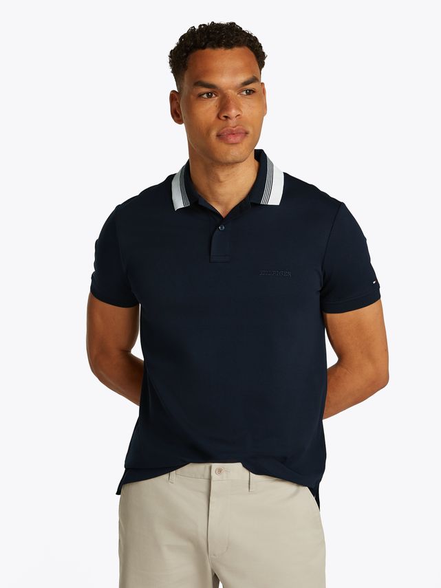 Interlock Collar Detail Reg Polo fra Tommy Hilfiger