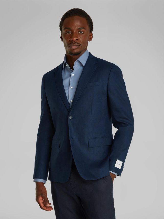 Calvin Klein Stretch Blazer i Lyocell og Linned på tilbud