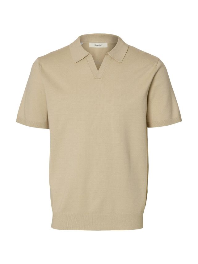 Slhteller Ss Knit Polo Noos fra Selected
