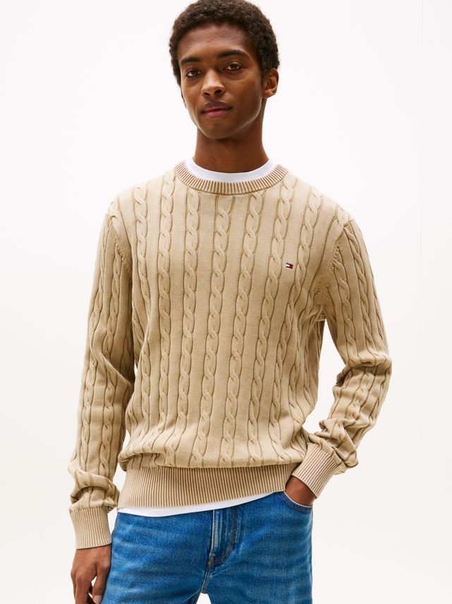 Klassisk Kabelstrik Sweater fra Tommy Hilfiger – Fantastisk Tilbud!