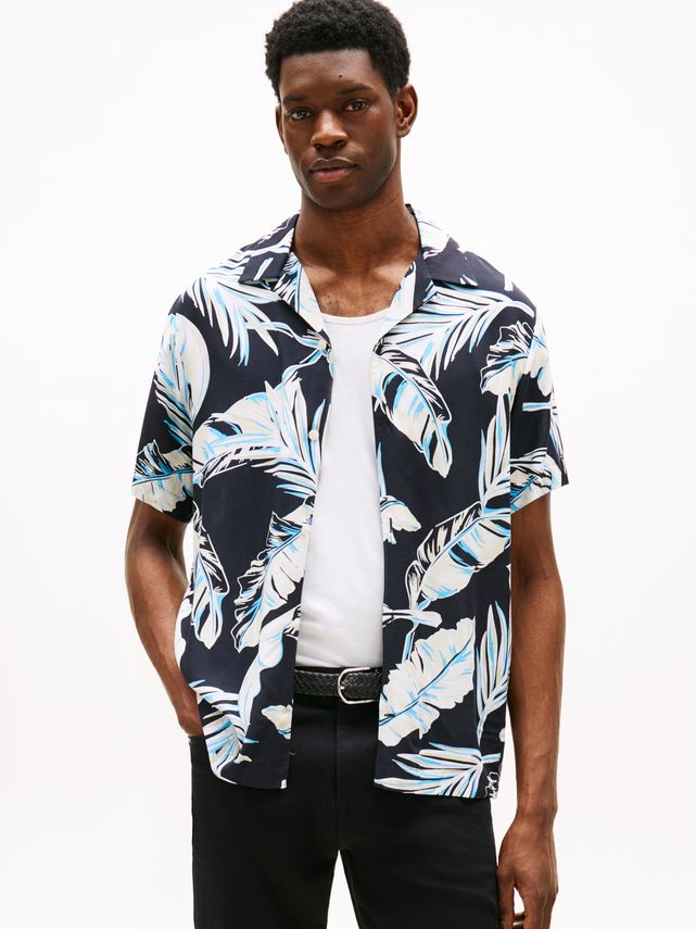 Letvægtsbladprint Skjorte fra Tommy Hilfiger - Tidsløs Stil