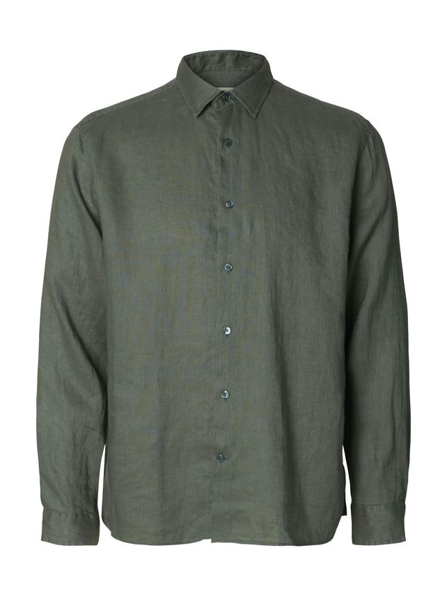 Slhregkylian Linen Ls Shirt fra Selected