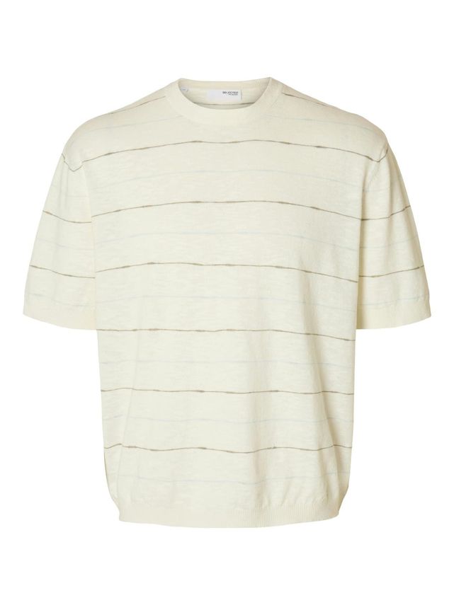 Slhberg Sun Ss Knit Relaxed Tee fra Selected