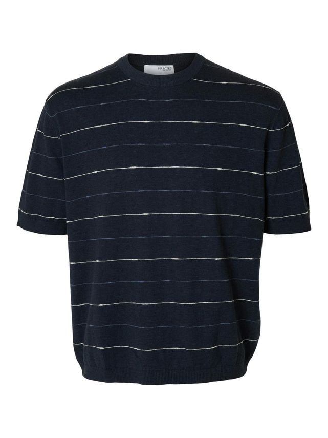 Slhberg Sun Ss Knit Afslappet T-shirt på tilbud