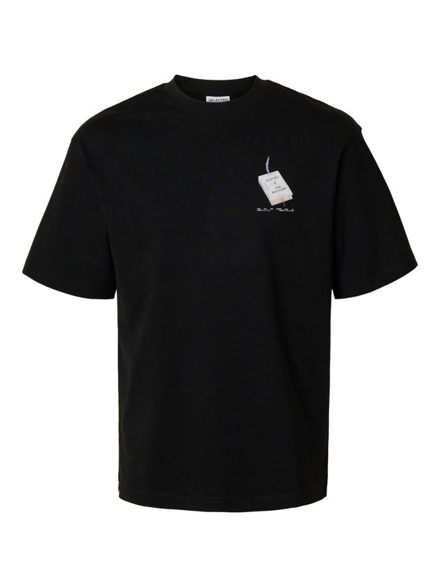 Slhrelaxkai Print Ss O Neck Tee fra Selected