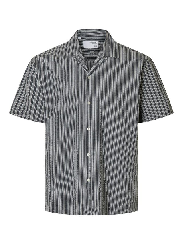 Slhrelaxed Ace Seersucker Ss Shirt fra Selected