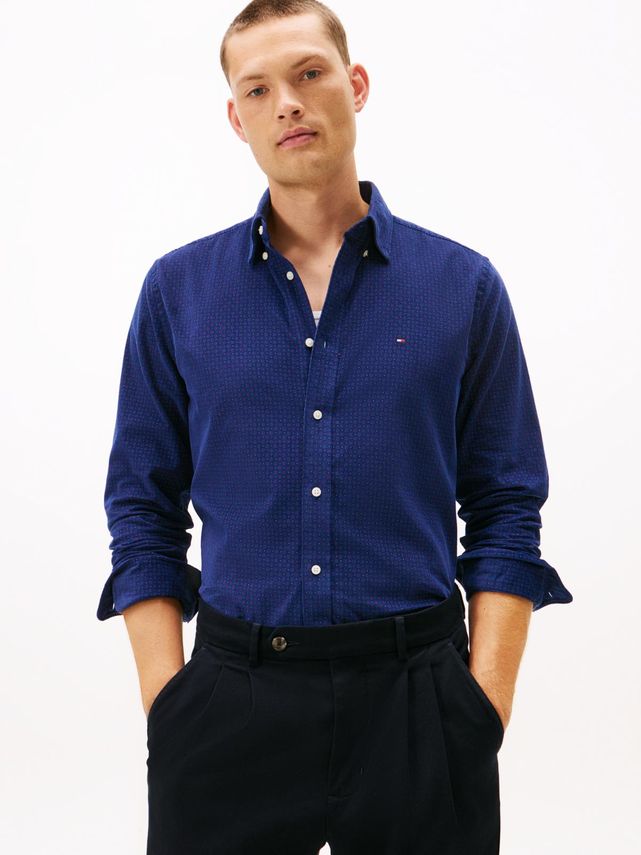 Corduroy Printed Shirt fra Tommy Hilfiger