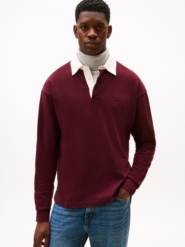 Peached Crest Solid Rugby fra Tommy Hilfiger