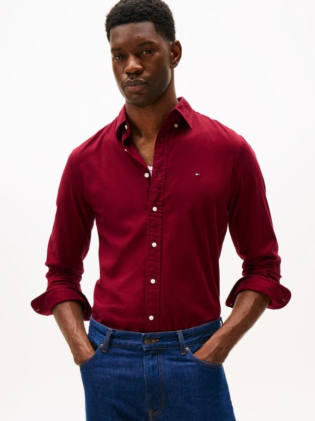 Flex Flannel Solid Rf Shirt fra Tommy Hilfiger
