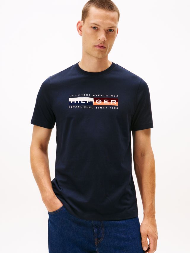 Th Colour Block Graphic Tee fra Tommy Hilfiger