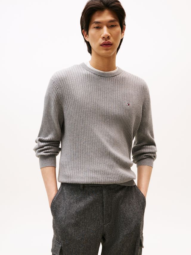 Pima Ctn Cash Structure Crew fra Tommy Hilfiger