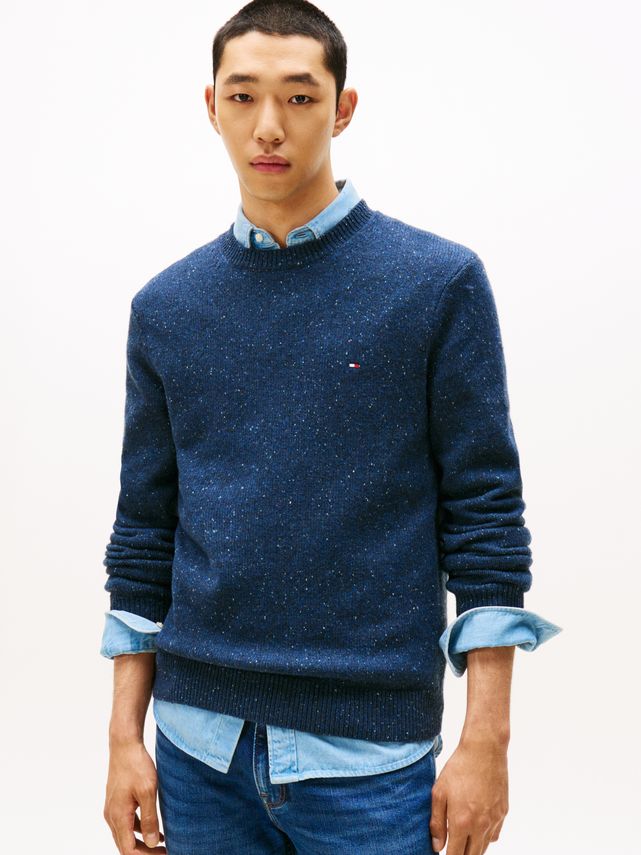 Lambswool Blend Donegal Crew fra Tommy Hilfiger