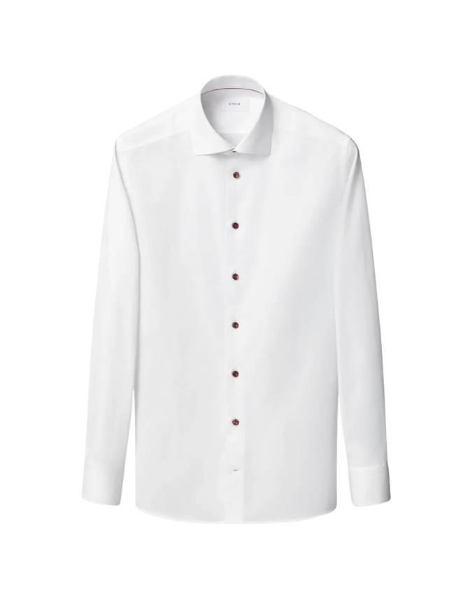 Plum Effect Signature Twill Shirt fra Eton