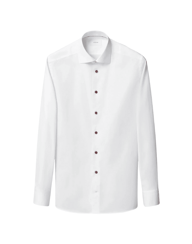 Plum Effect Signature Twill Shirt fra Eton
