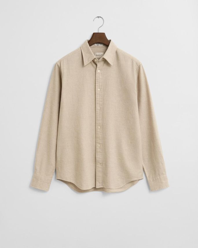 Reg Flannel Melange Shirt fra Gant