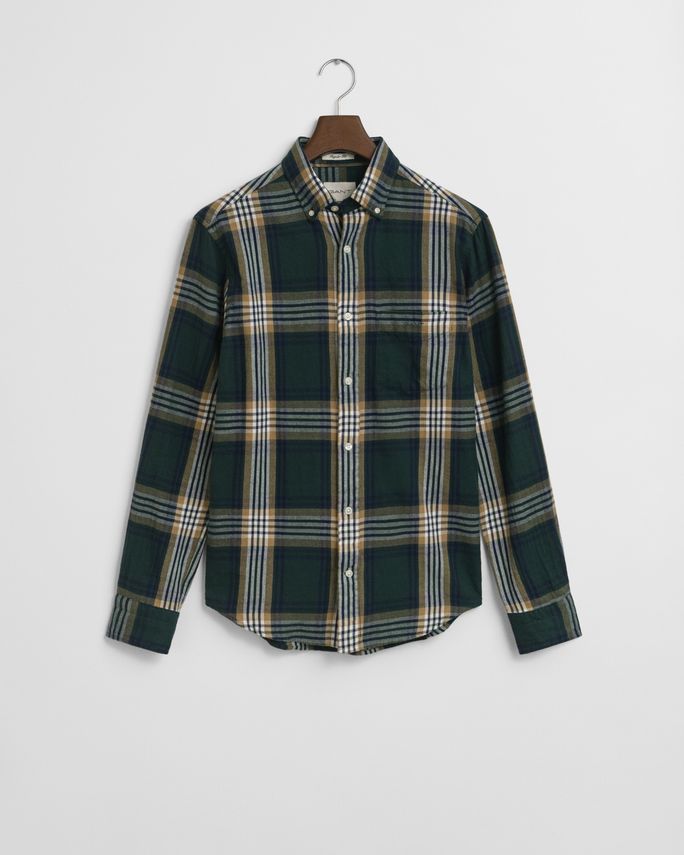 Reg Windblown Flannel Check Shirt fra Gant