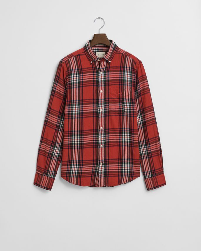 Reg Windblown Flannel Check Shirt fra Gant
