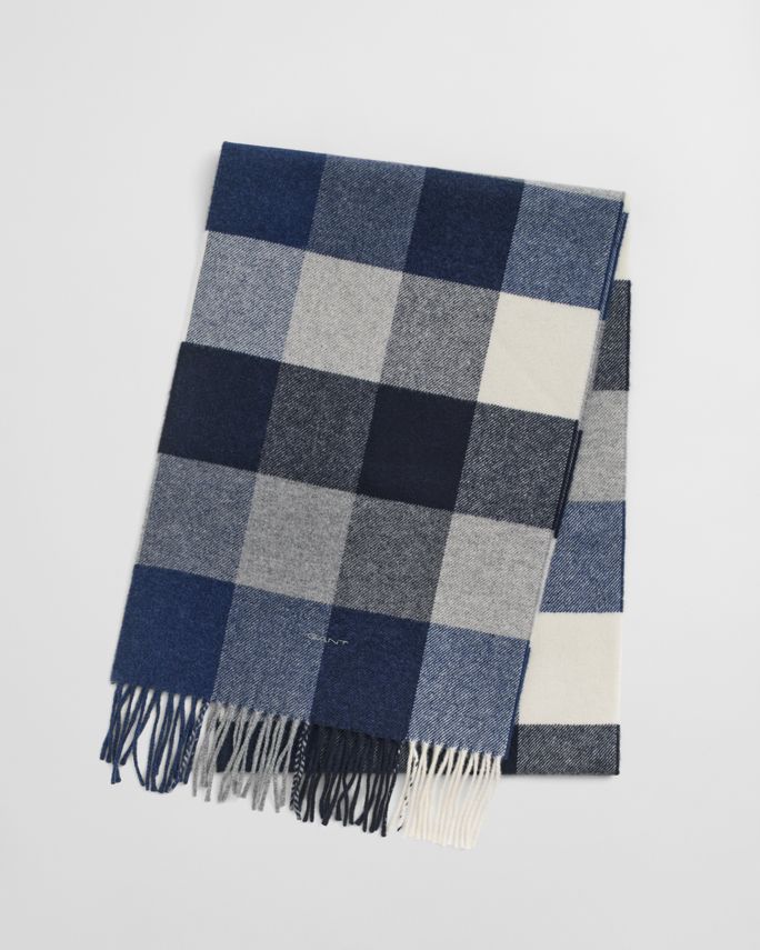 Wool Multi Checked Scarf fra Gant