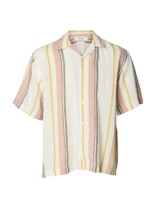 Slhrlxkylian Linen Ss Shirt Resort fra Selected