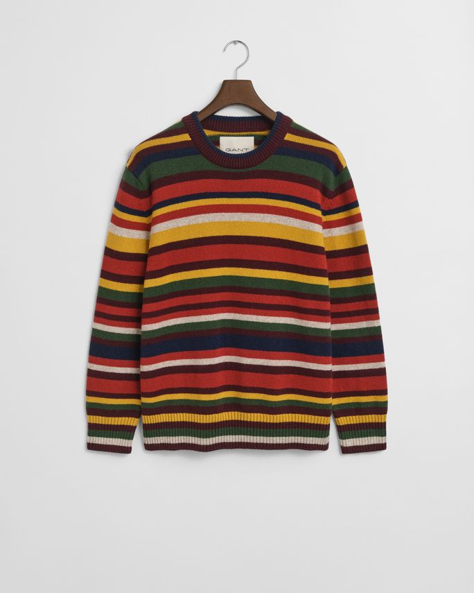 Multi Colored Striped C Neck fra Gant