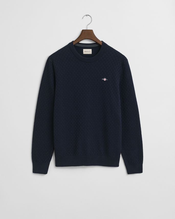 Micro  Texture C Neck fra Gant