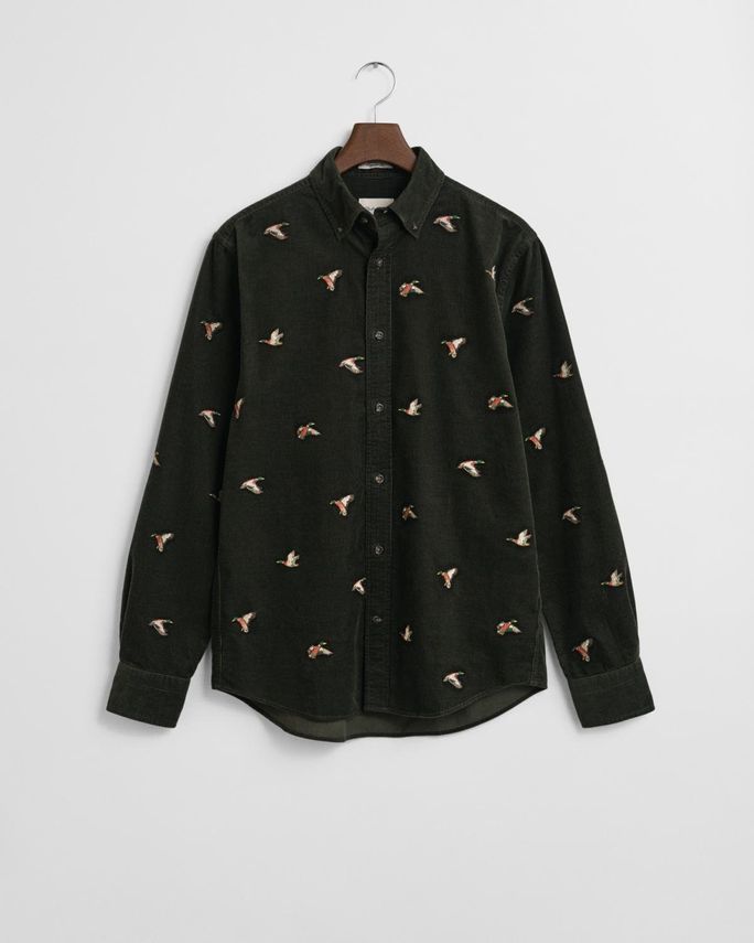 Reg Embroidered Corduroy Shirt fra Gant