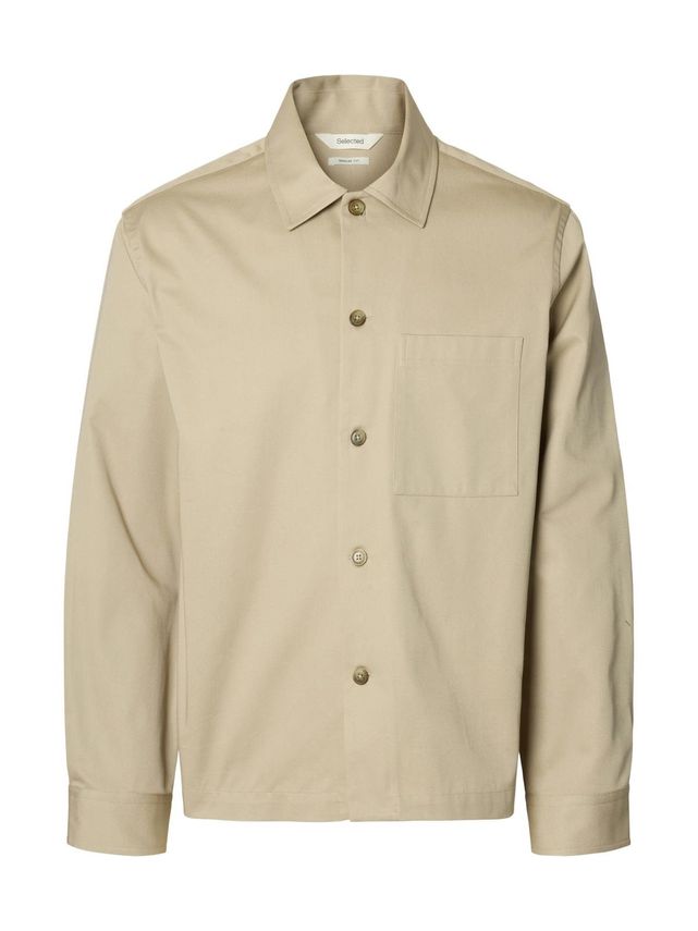 Slhtate Heavy Twill Overshirt Ls No fra Selected