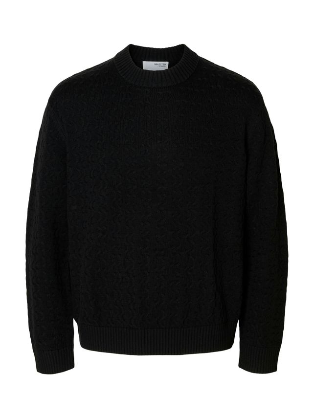 Slhphilip Ls Knit Relaxed Crew Neck fra Selected